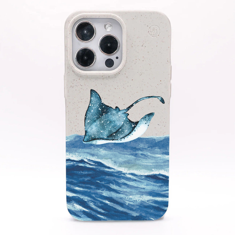 iPhone 12 pro / iPhone 12 Hülle - weiß Manta - "Manta Wave" - nachhaltig