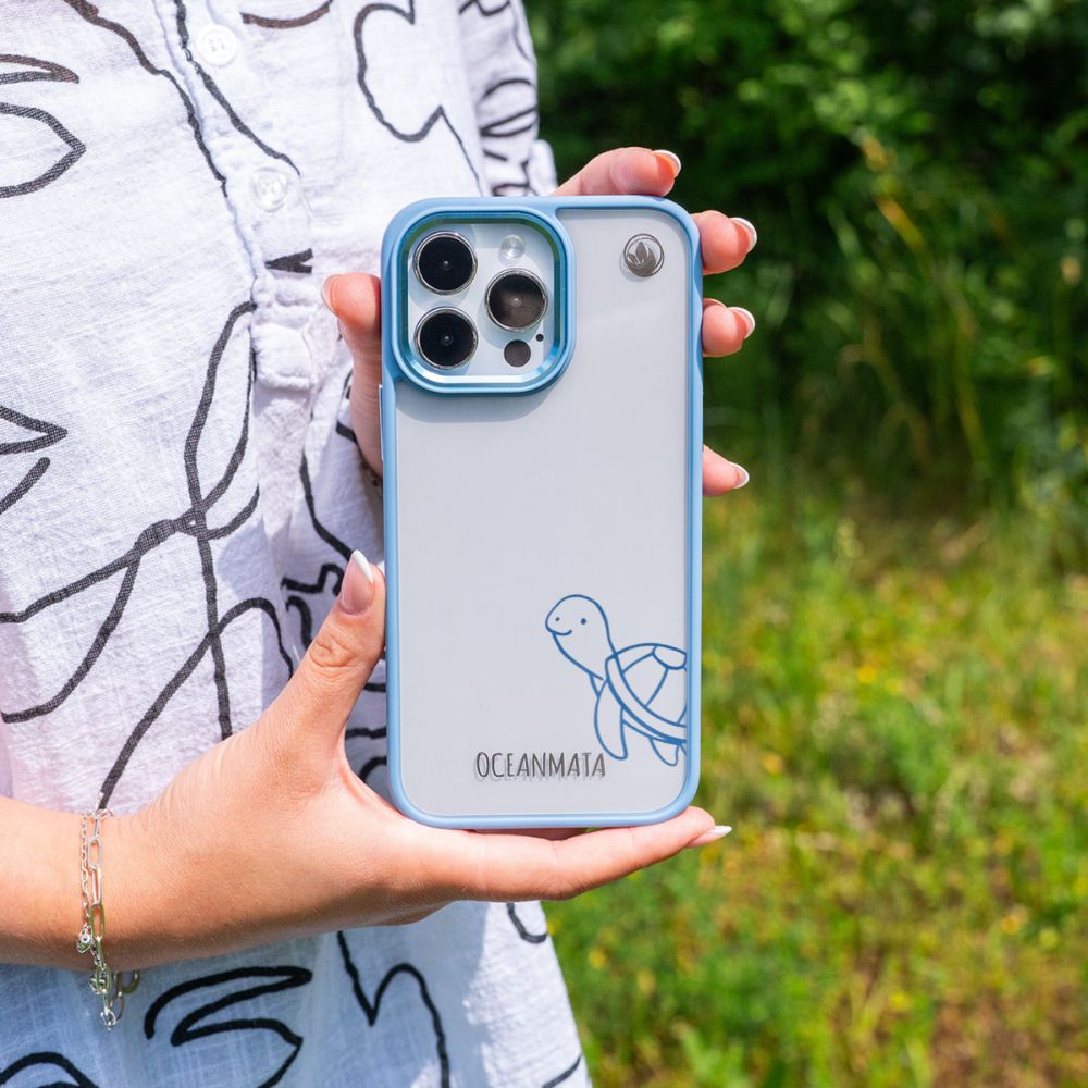 iPhone 13 pro max Hülle - Schildkröte blau - "Schildi" - nachhaltig – Ansicht 3
