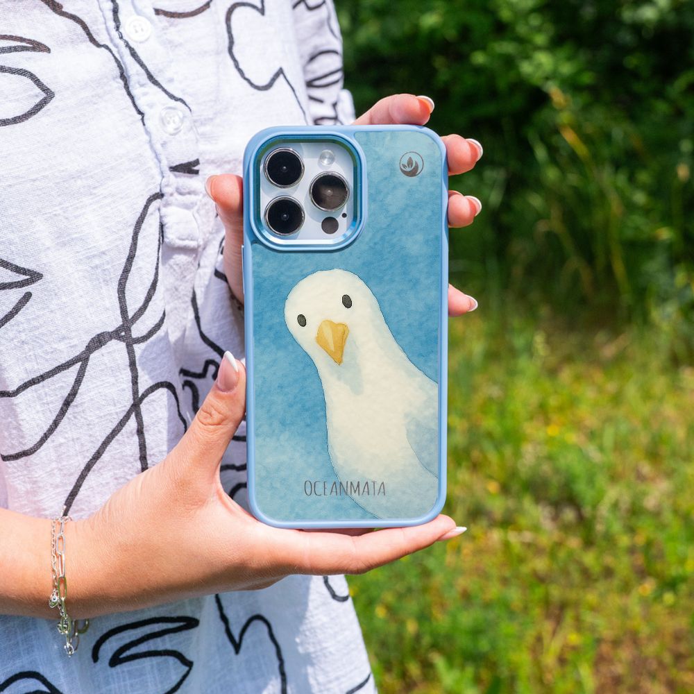 iPhone 16 pro max case - Seagull blue - "Seagull" - sustainable