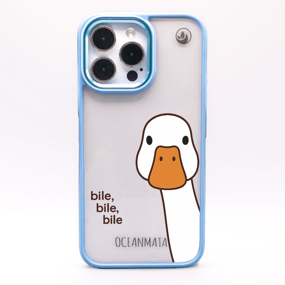 iPhone 15 hoesje - Eend Wit - "Gil Bile Bile" - Duurzaam