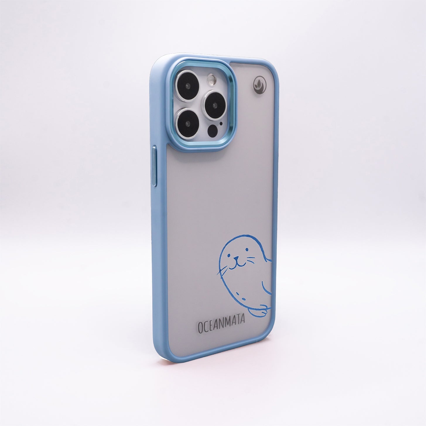 iPhone 14 pro max Hülle - Robbe blau - "Robby" - nachhaltig