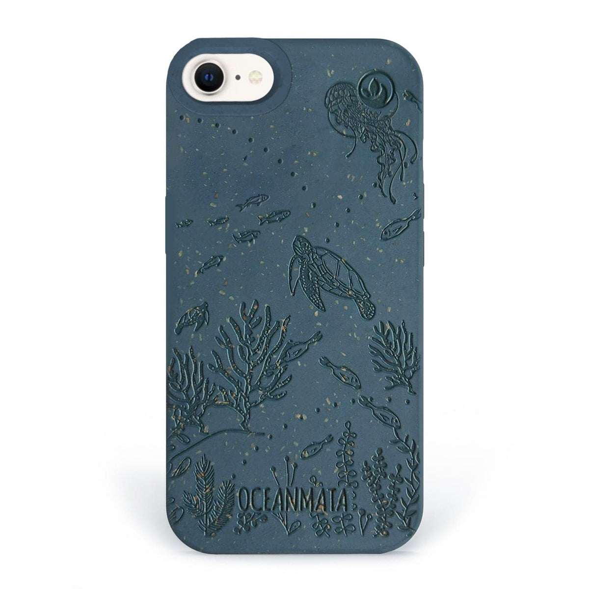iPhone 16e hoesje 'TURTLE Family' - blauw - duurzaam