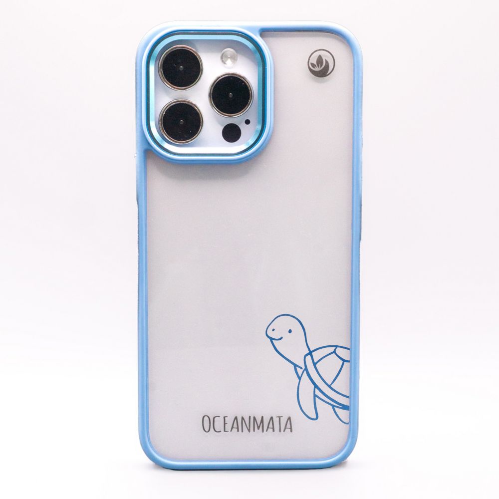 iPhone 15 hoesje - Turtle Blue - "Schildi" - Duurzaam