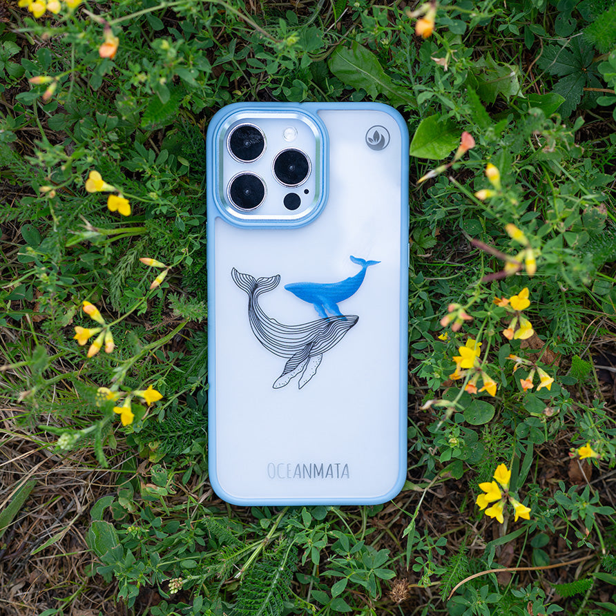 iPhone 16 Hülle - Wal blau - "BlueWhale" - nachhaltig