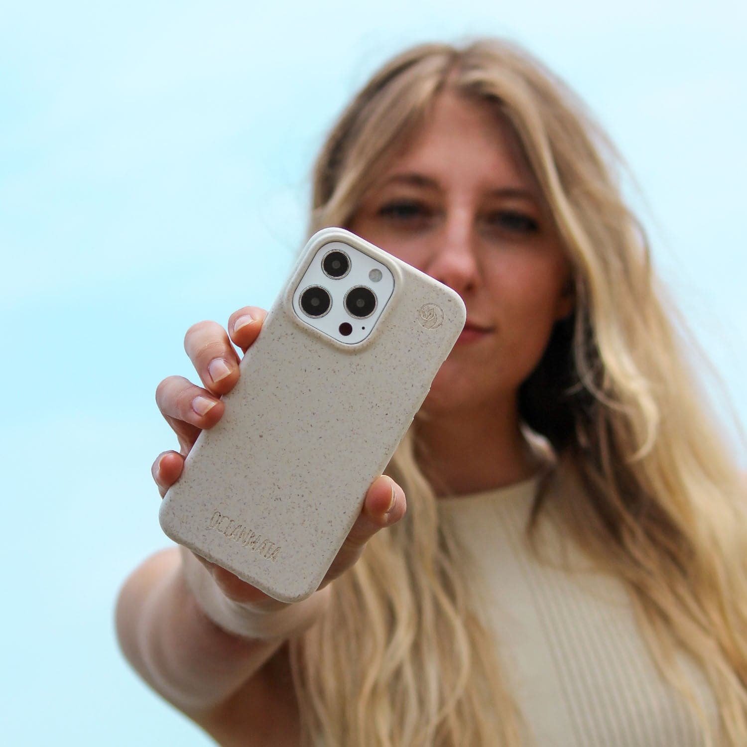iPhone 15 pro max Hülle - weiß - nachhaltig – Ansicht 5