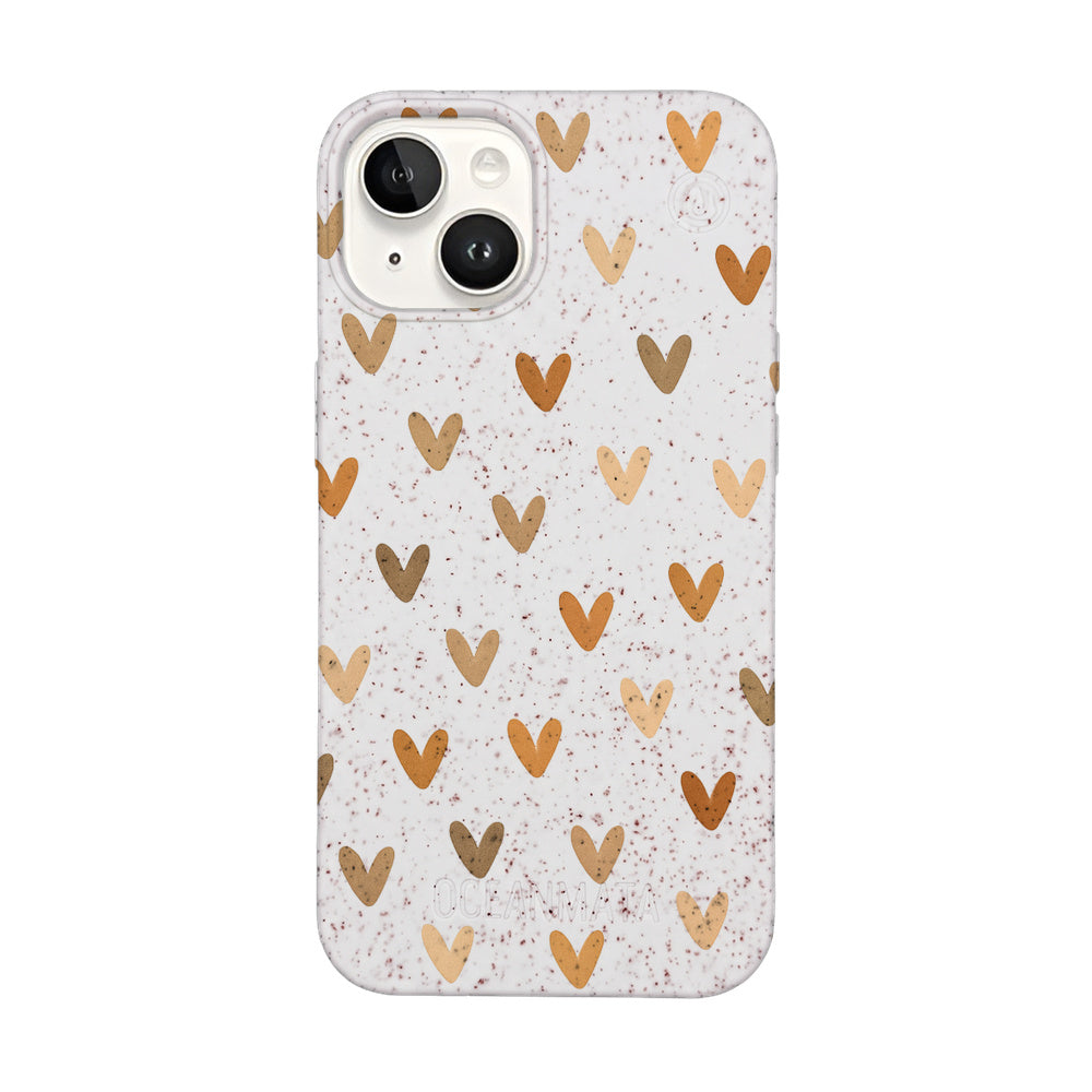 iPhone 14 Case - Heart White - "AutumnLove" - sustainable