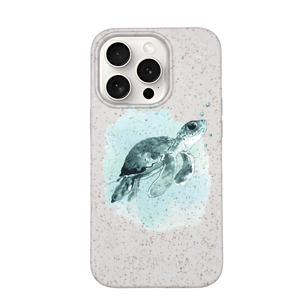 iPhone 15 Pro Max Case - Turtle Green - "Baby Turtle" - Sustainable