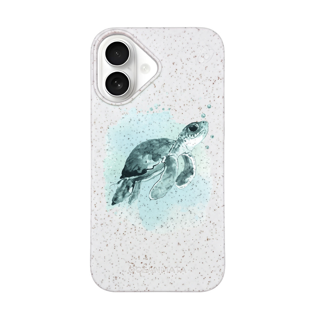 iPhone 16 Case - Green Turtle - "Baby Turtle" - sustainable