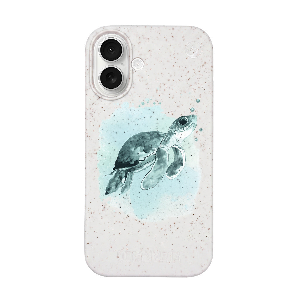 iPhone 17 Case - green turtle - "Baby Turtle" - sustainable