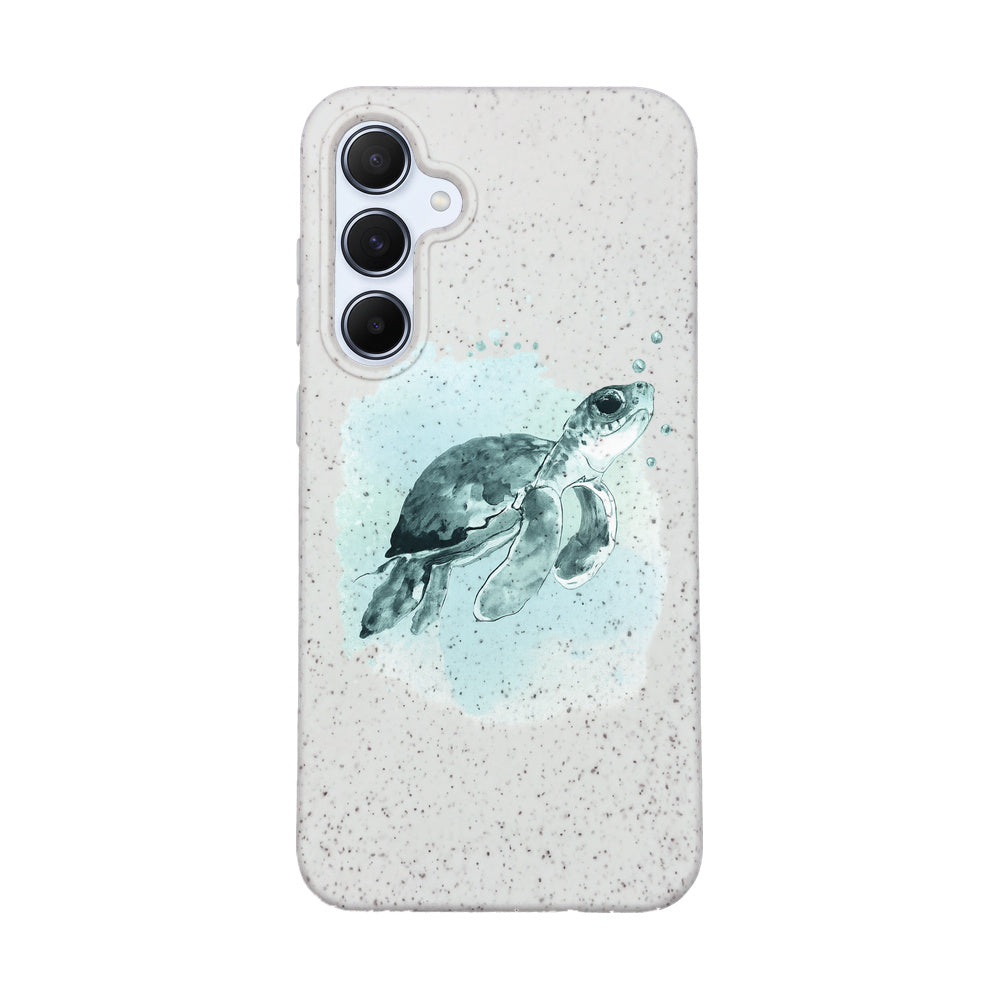 Samsung A55 Hülle - Schildkröte grün - "Baby Turtle" - nachhaltig