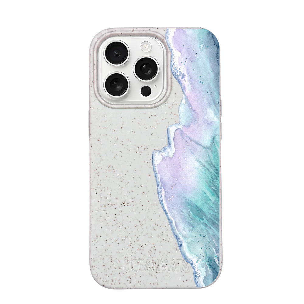 Biologisch abbaubare Handyhülle iPhone 16 pro Bluehour — kompostierbar — Vorderseite
