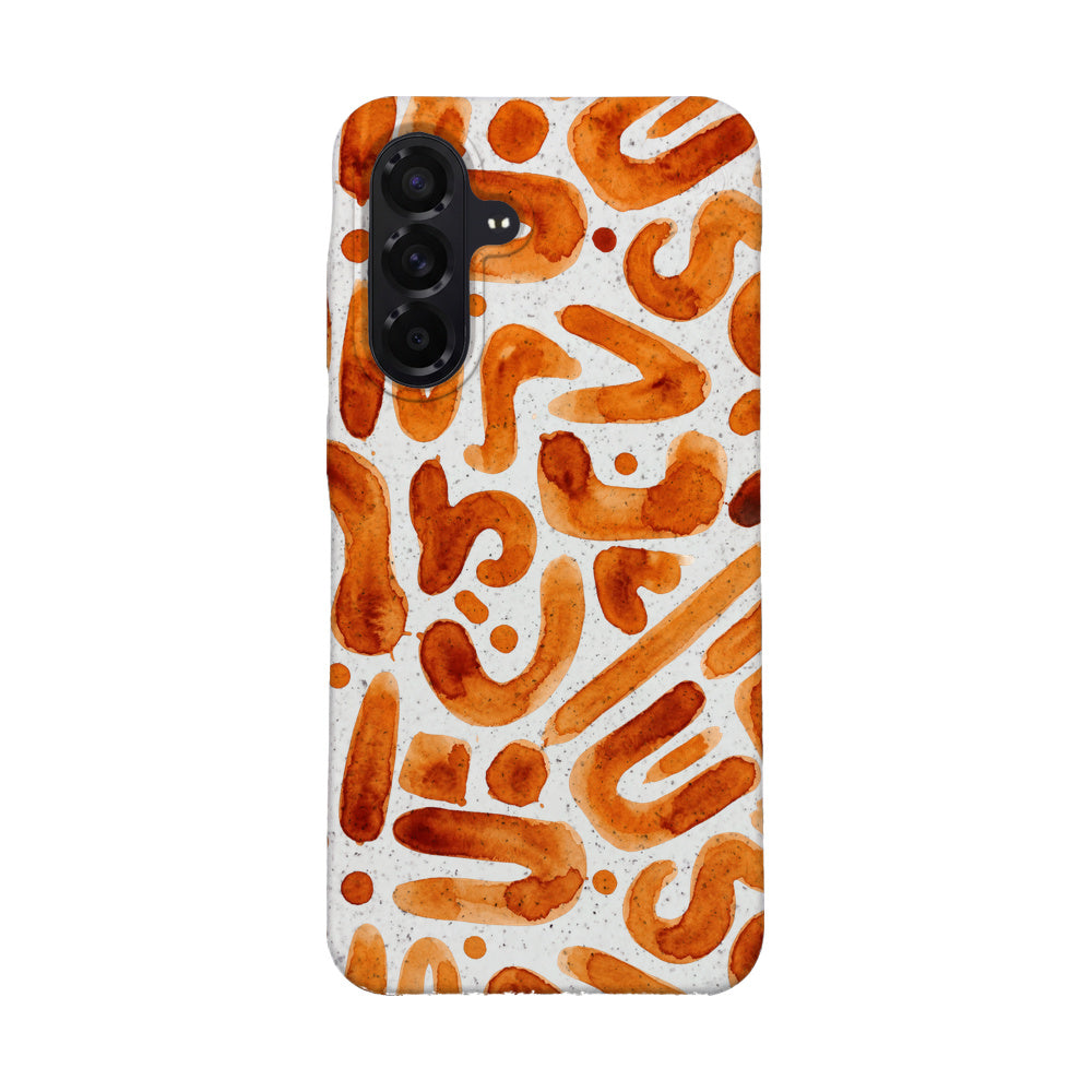 Samsung A56 Hülle - orange - "buchstabensuppe" - nachhaltig