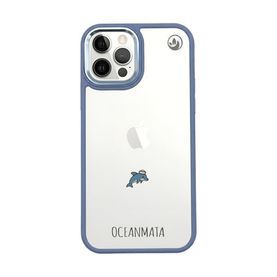 iPhone 12 Pro / iPhone 12 Case - Dolphin Blue - "Captain Dolphin" - Sustainable