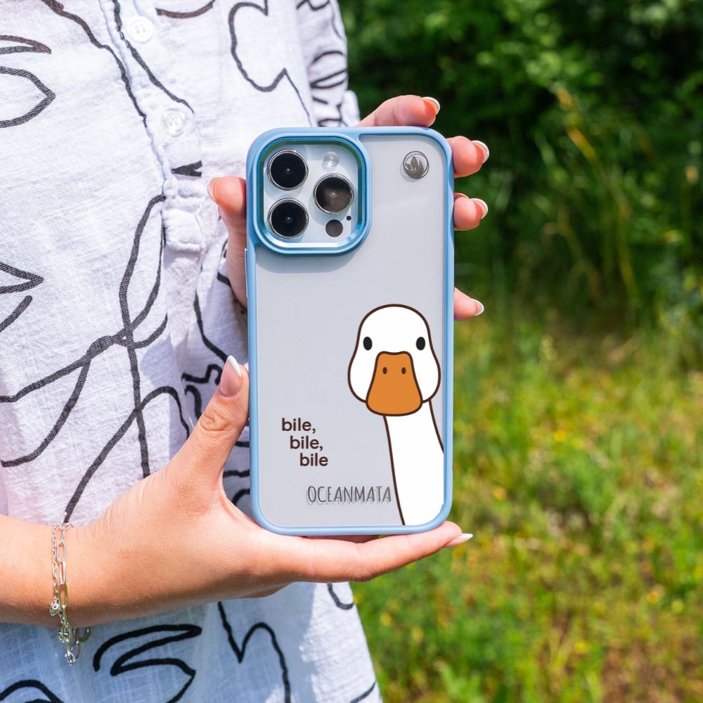 iPhone 14 Hülle - Ente weiß - "Bile Bile Bile" - nachhaltig