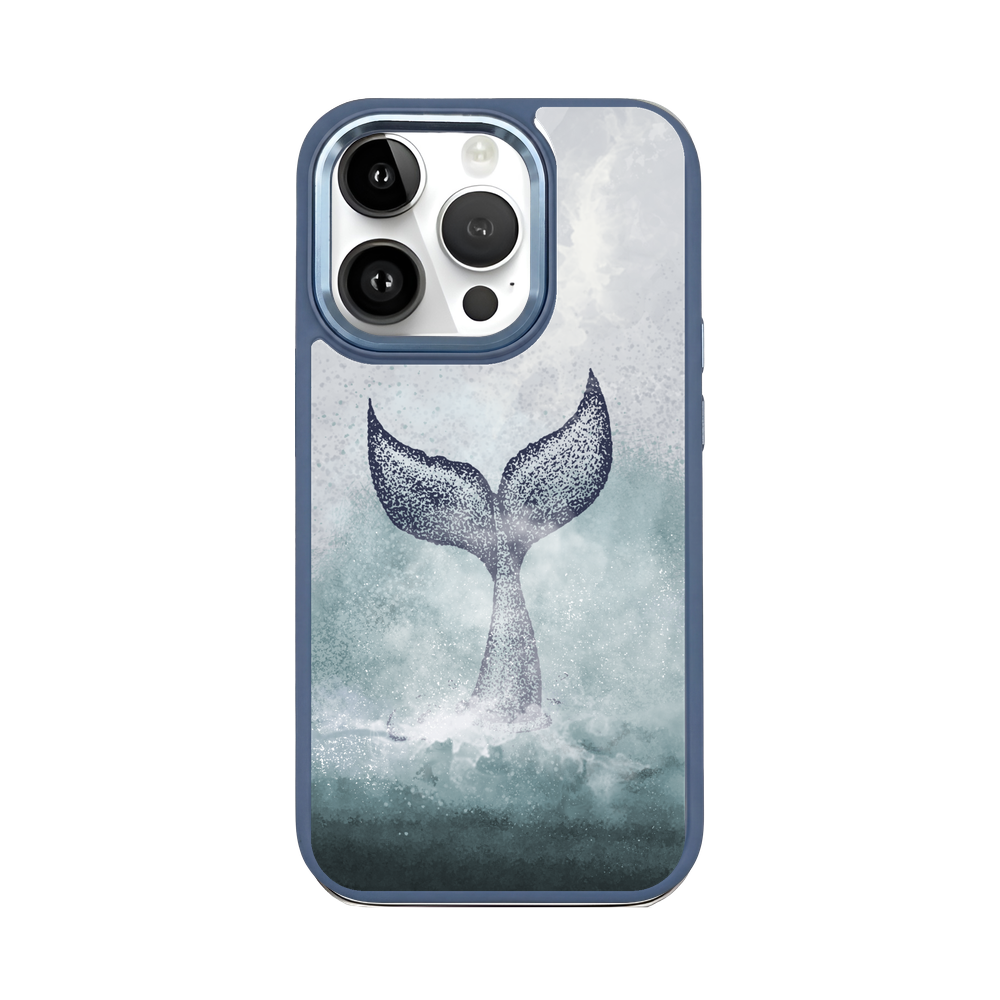 iPhone 14 pro case - dolphin blue - "Dolphin" - sustainable