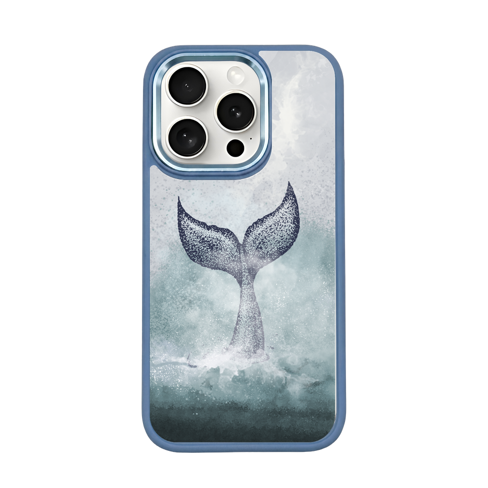 iPhone 15 pro max Hülle - Delfin blau - "Dolphin" - nachhaltig