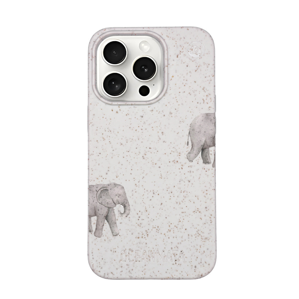 iPhone 15 Pro Case - Elephant White - "Ele-Fant" - sustainable