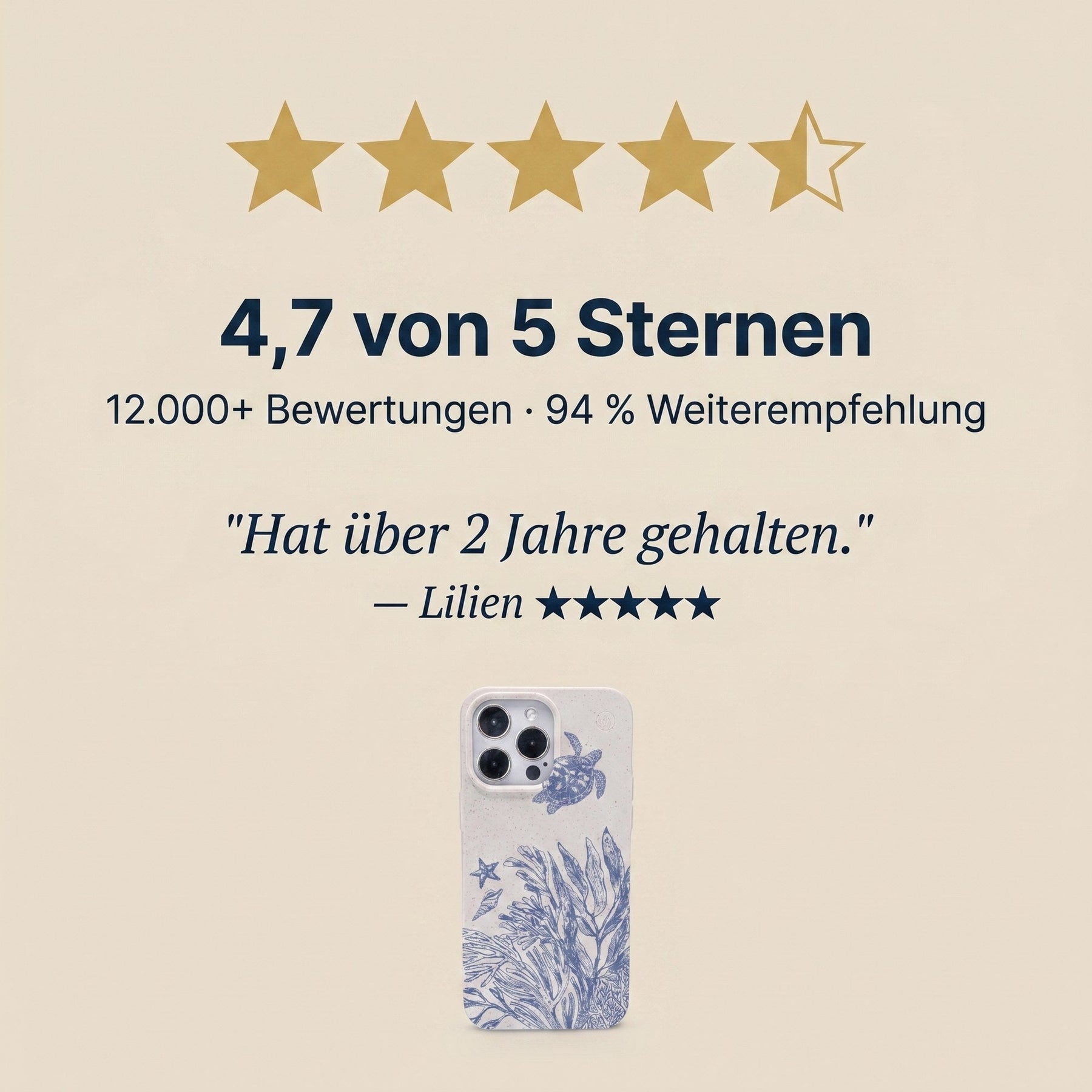 Biologisch abbaubare Handyhülle iPhone 17 pro Turtleandfriends — kompostierbar — Bewertungen