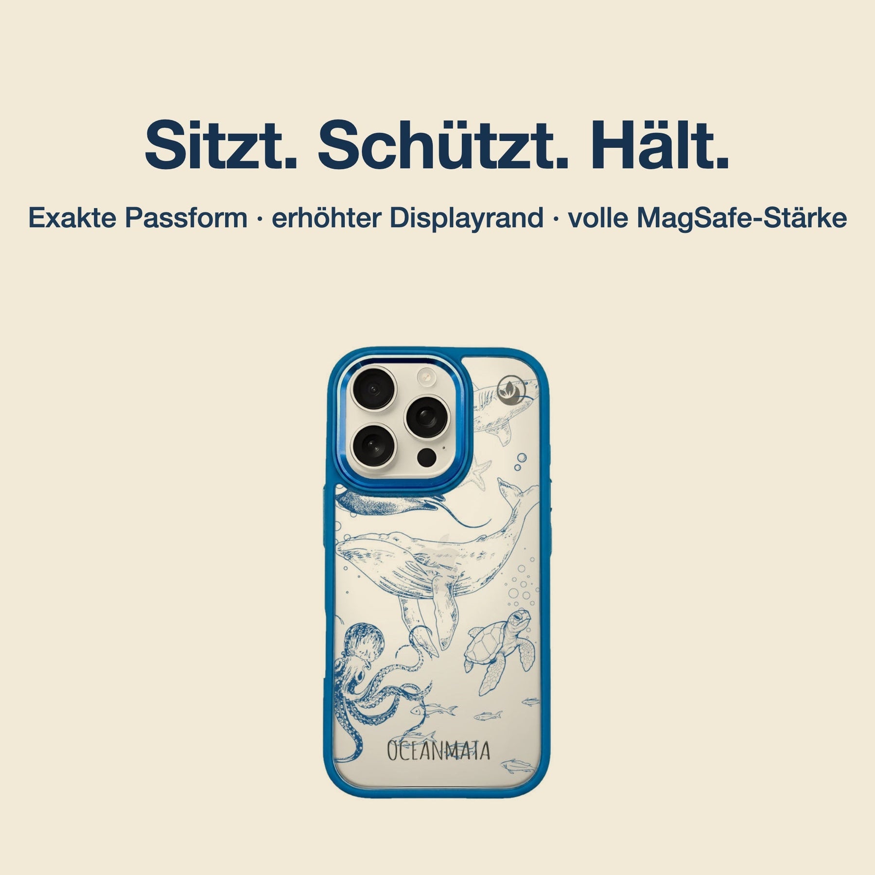 Nachhaltige Handyhülle iPhone 17 pro Robby aus Ocean Plastic — Passform & MagSafe