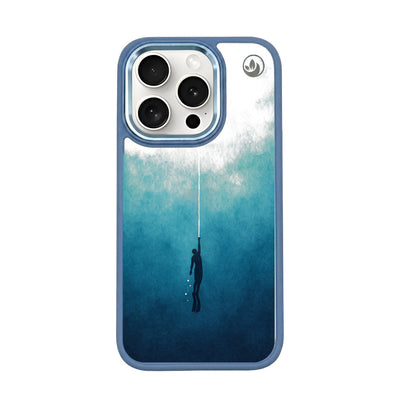 iPhone 15 pro case - Freedive blue - "Freedive" - sustainable