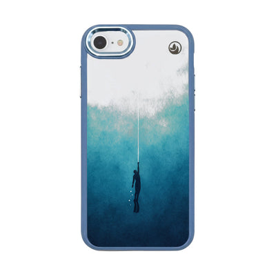 iPhone SE/7/8 hoesje - Freedive Blue - "Freedive" - Duurzaam