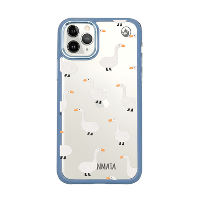 iPhone 11 pro Hülle - gans blau - "Goose Fella" - nachhaltig