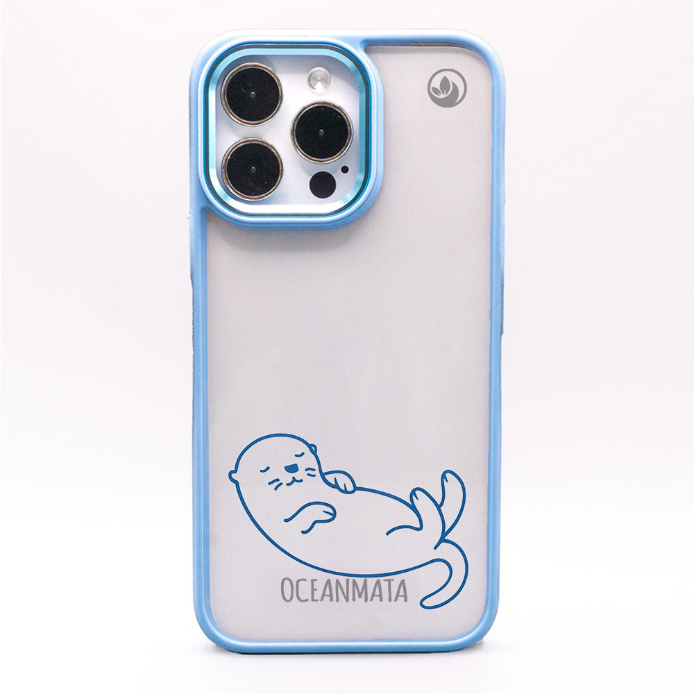 iPhone 16 pro hoesje - Otterblauw - duurzaam