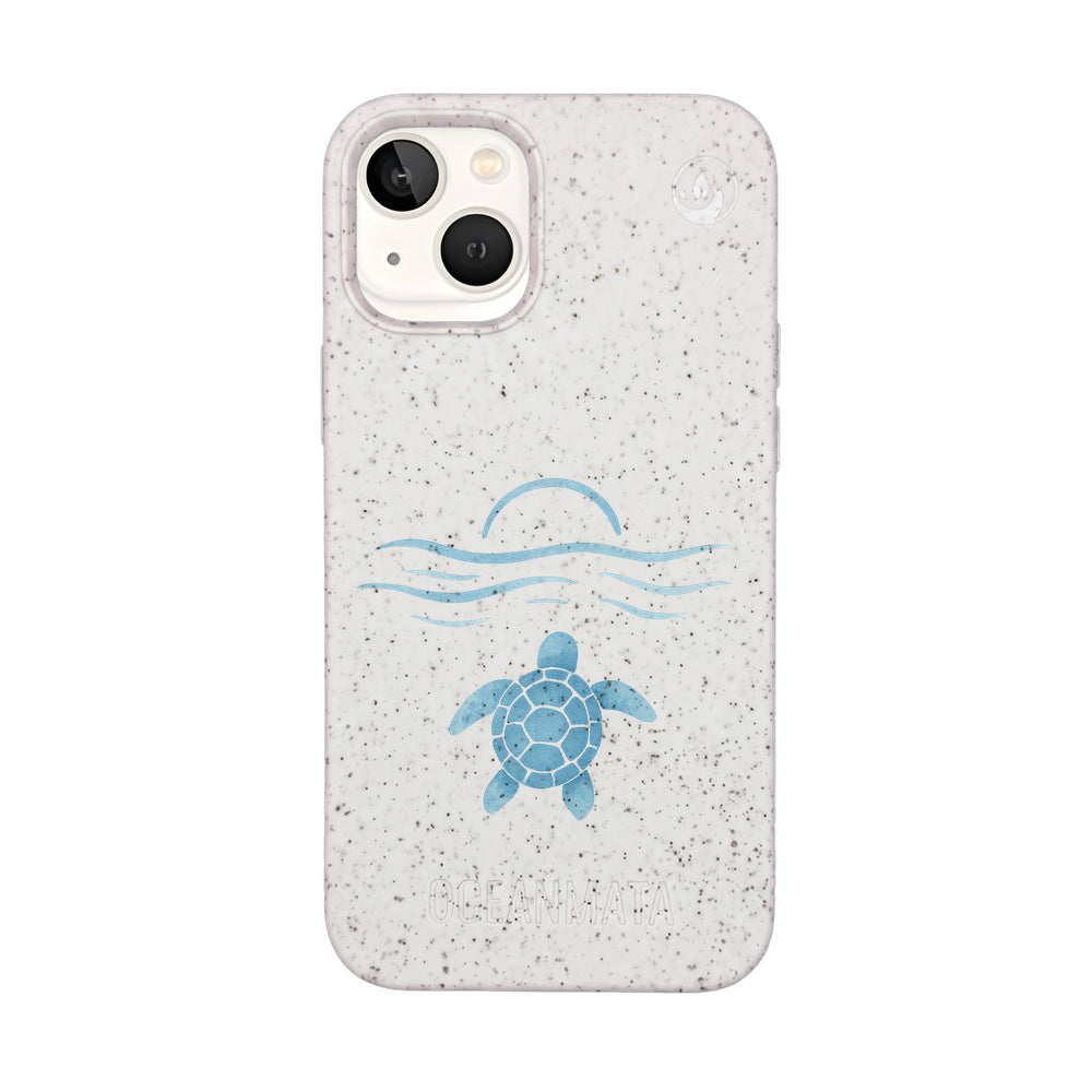 iPhone 13 mini Case - white - "Into the Sun" - sustainable