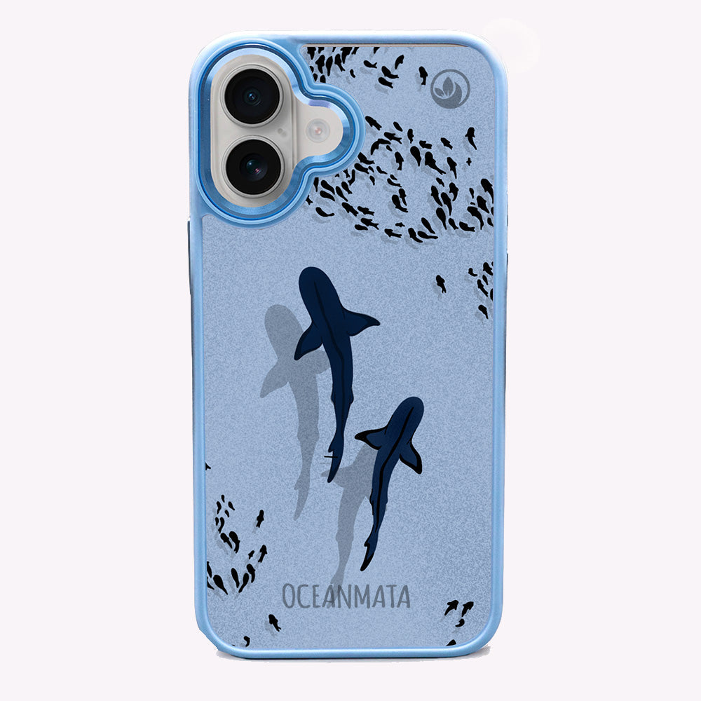 iPhone 16 hoesje - Shark Blue - "Into the blue" duurzaam