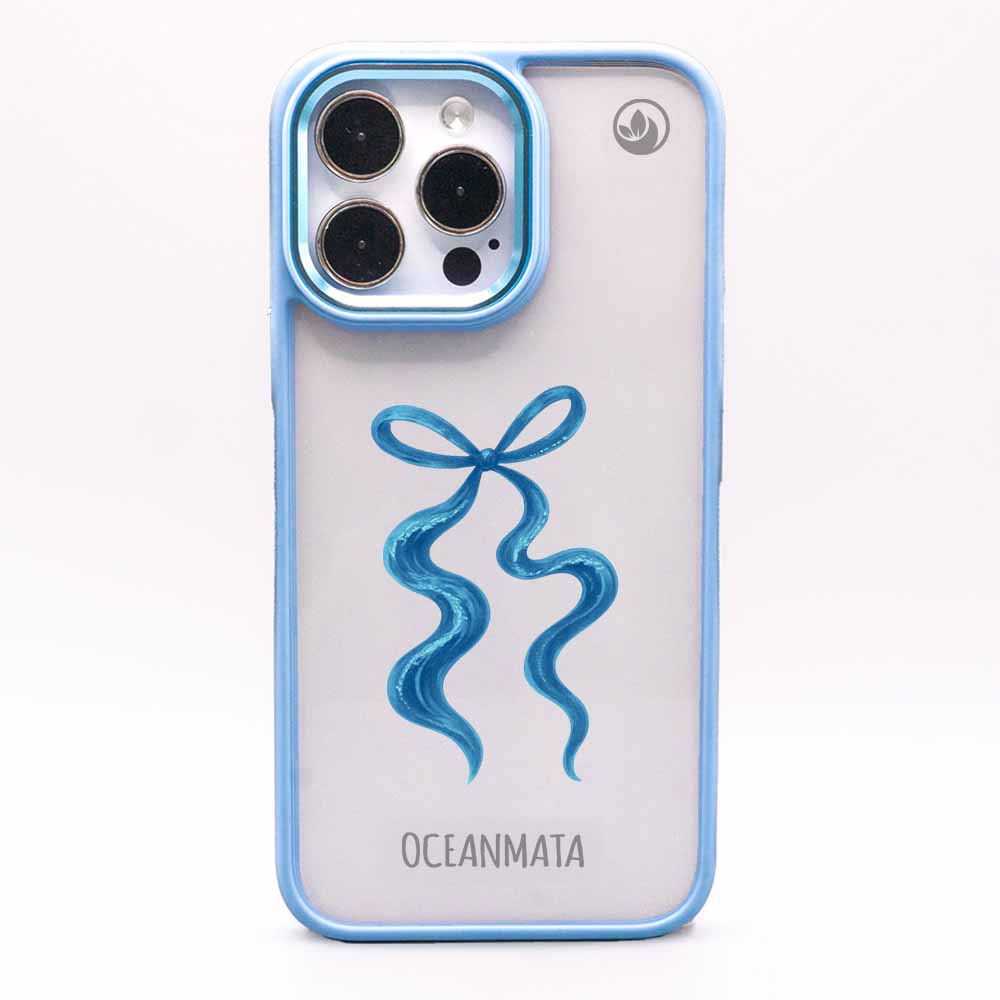 iPhone 12 pro / iPhone 12 Hülle - Schleife blau - "tideknot" - nachhaltig