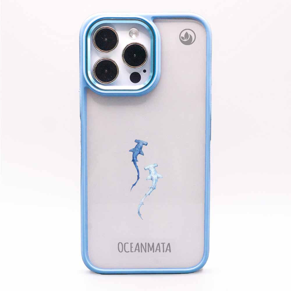 iPhone 15 pro max Hülle - hai blau - "Hammerhead" - nachhaltig
