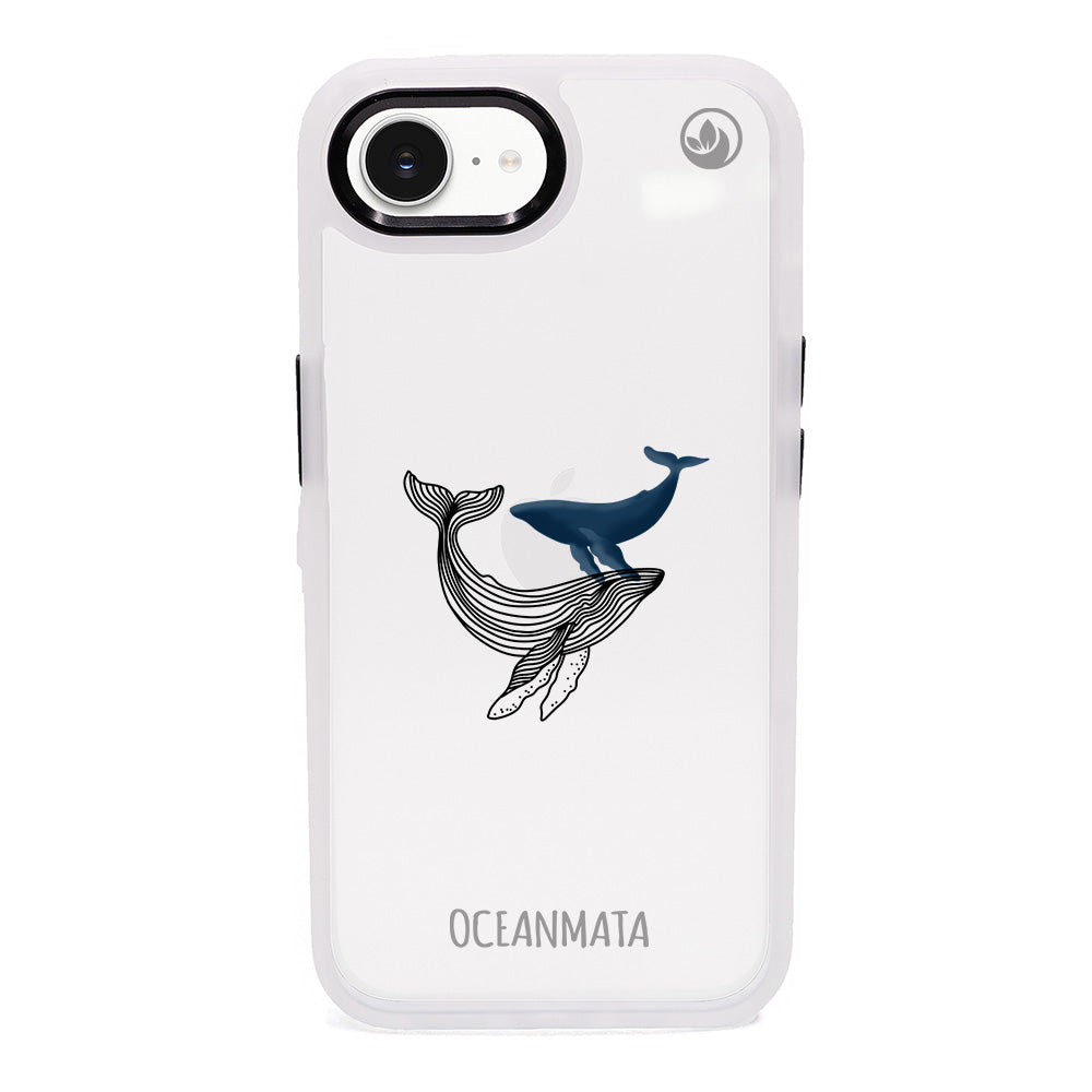 iPhone 16e hoesje - Whale Blue - "BlueWhale" - duurzaam