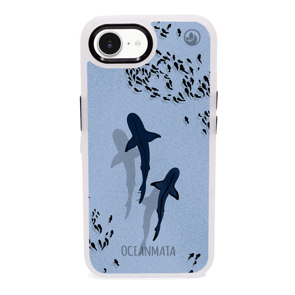 iPhone 16e hoesje - Shark Blue - "Into the blue" duurzaam
