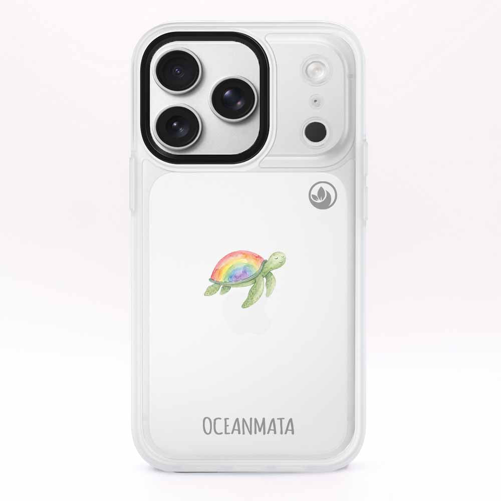 iPhone 17 pro Hülle - Schildkröte blau - "Queertle" - nachhaltig