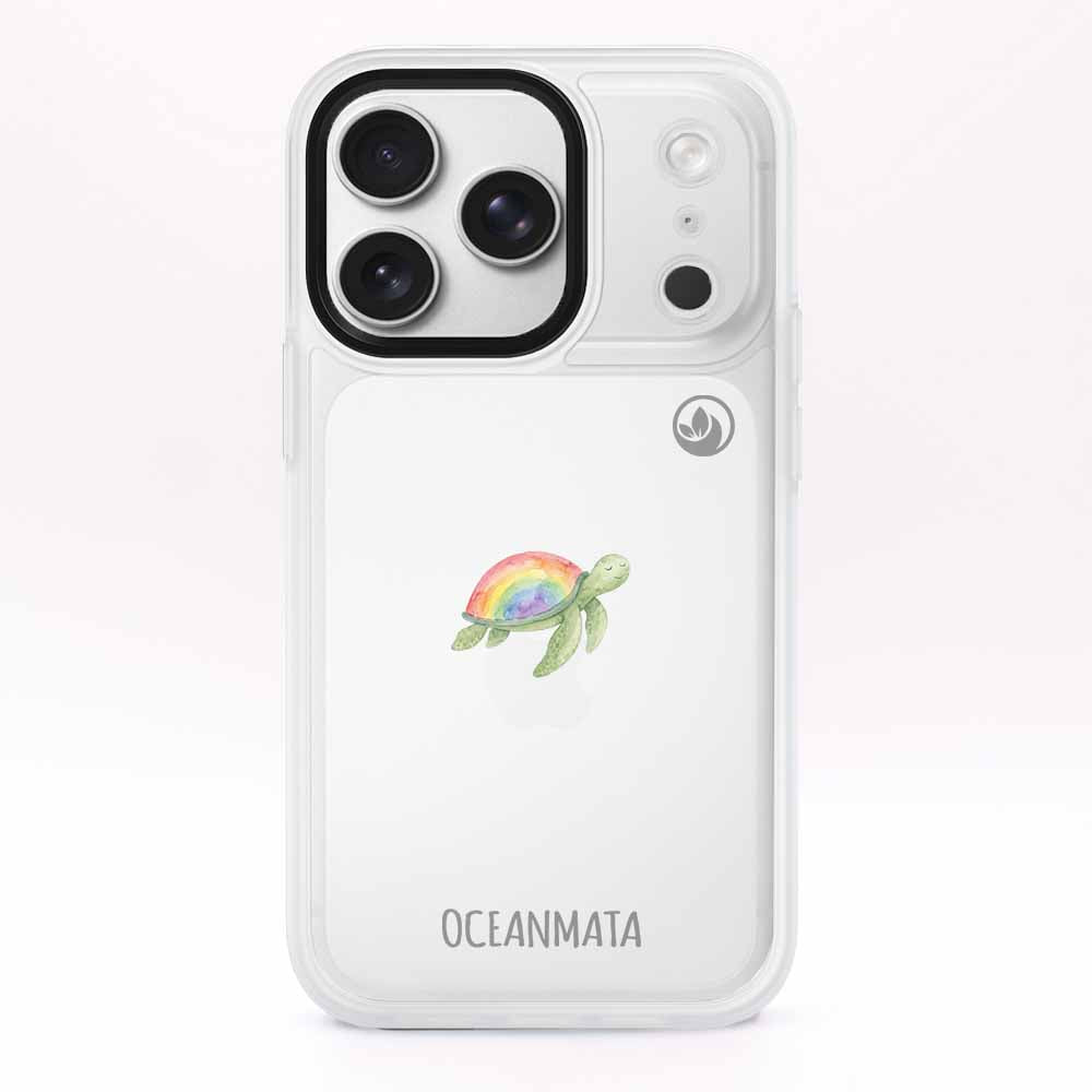 iPhone 17 pro Hülle - Schildkröte blau - "Queertle" - nachhaltig