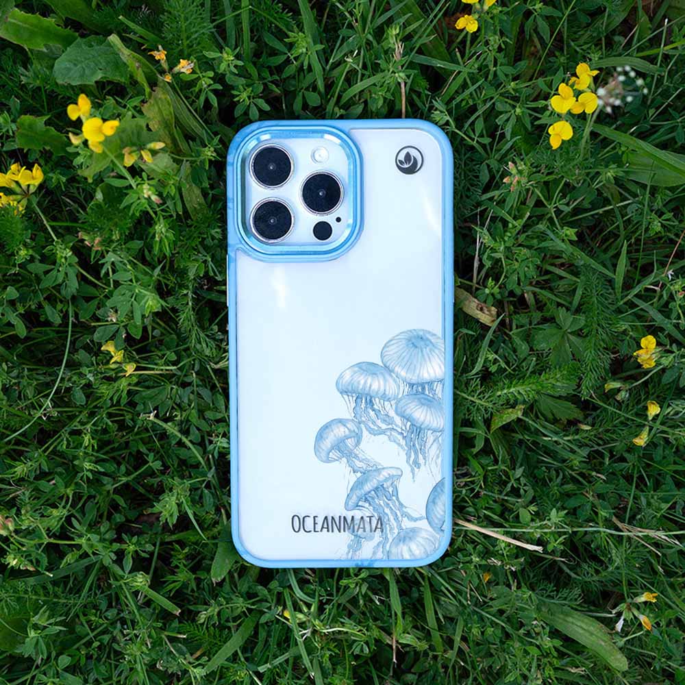 Samsung S24 Hülle - qualle blau - "Jellies" - nachhaltig