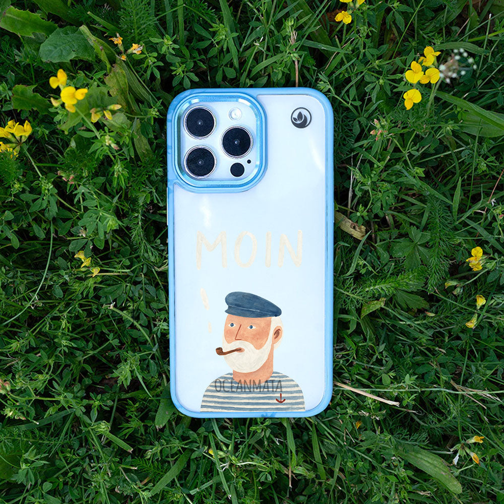 iPhone 13 Hülle - Moin blau - "Ostfriese" - nachhaltig