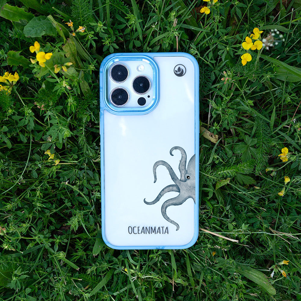 iPhone 13 pro Hülle - Oktopus blau - "TentacleTheory" - nachhaltig