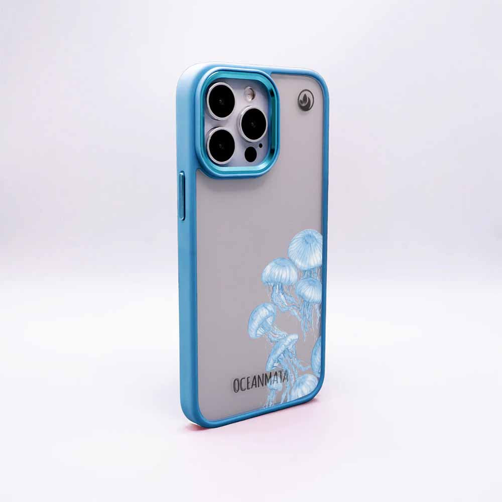 Samsung S24 Hülle - qualle blau - "Jellies" - nachhaltig