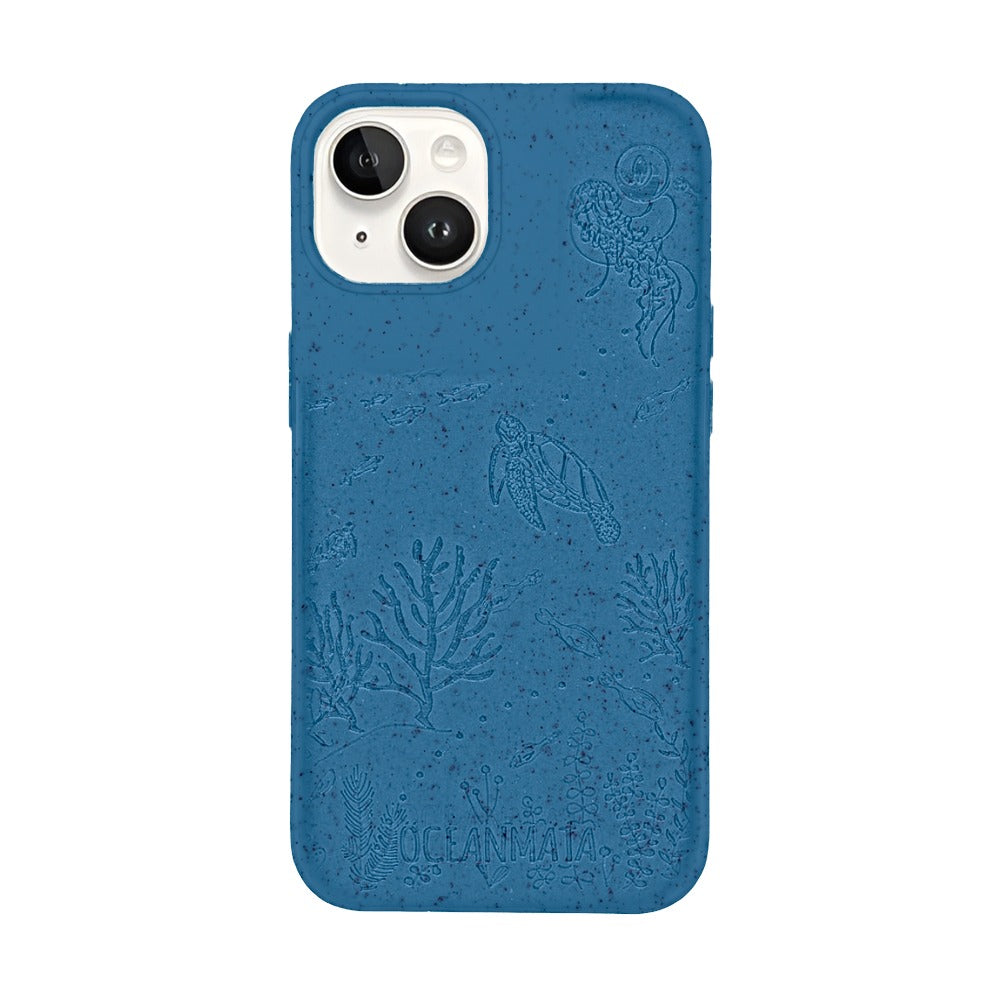 iPhone 14 case 'TURTLE Family' - blue - sustainable