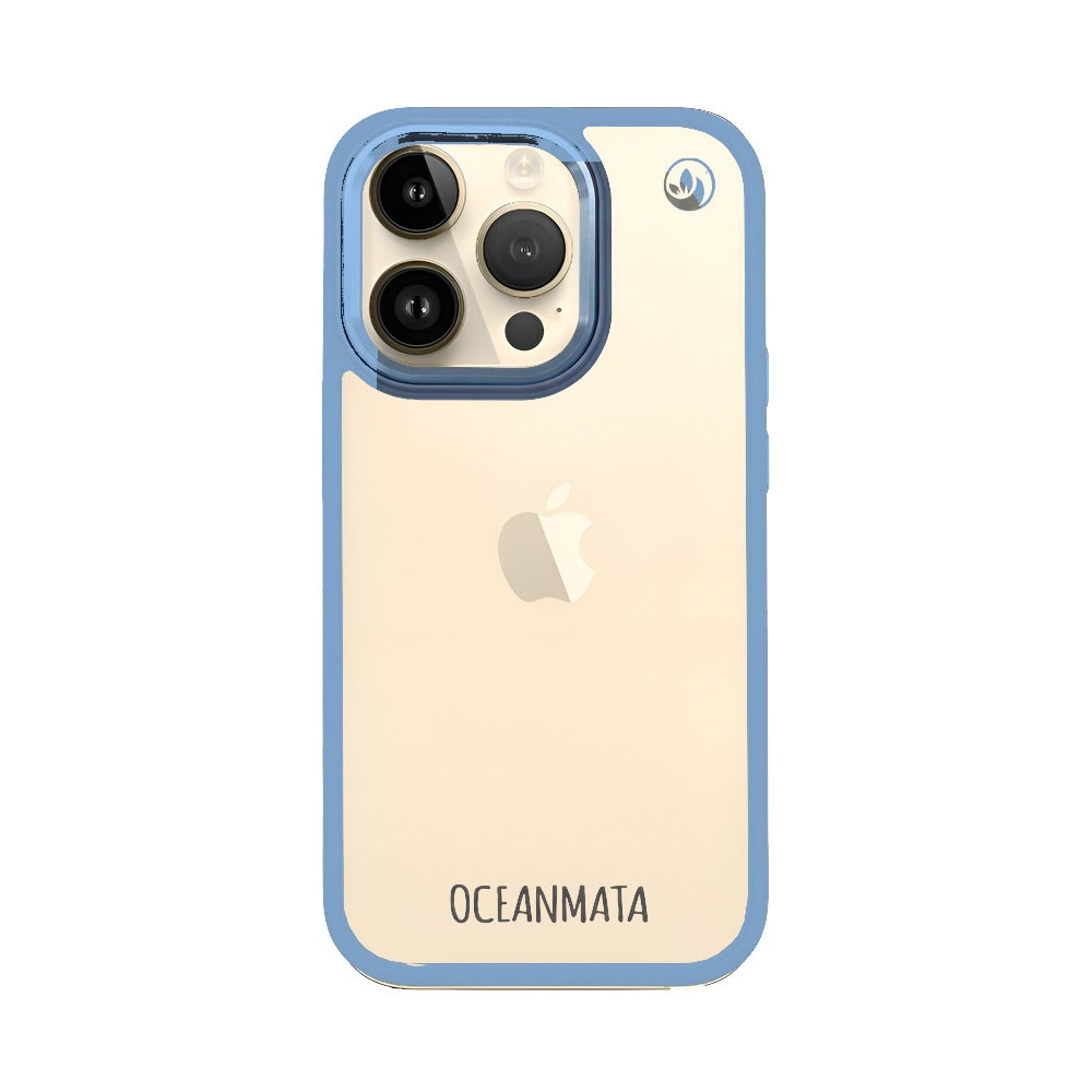 iPhone 14 pro max case - transparent ocean blue - sustainable