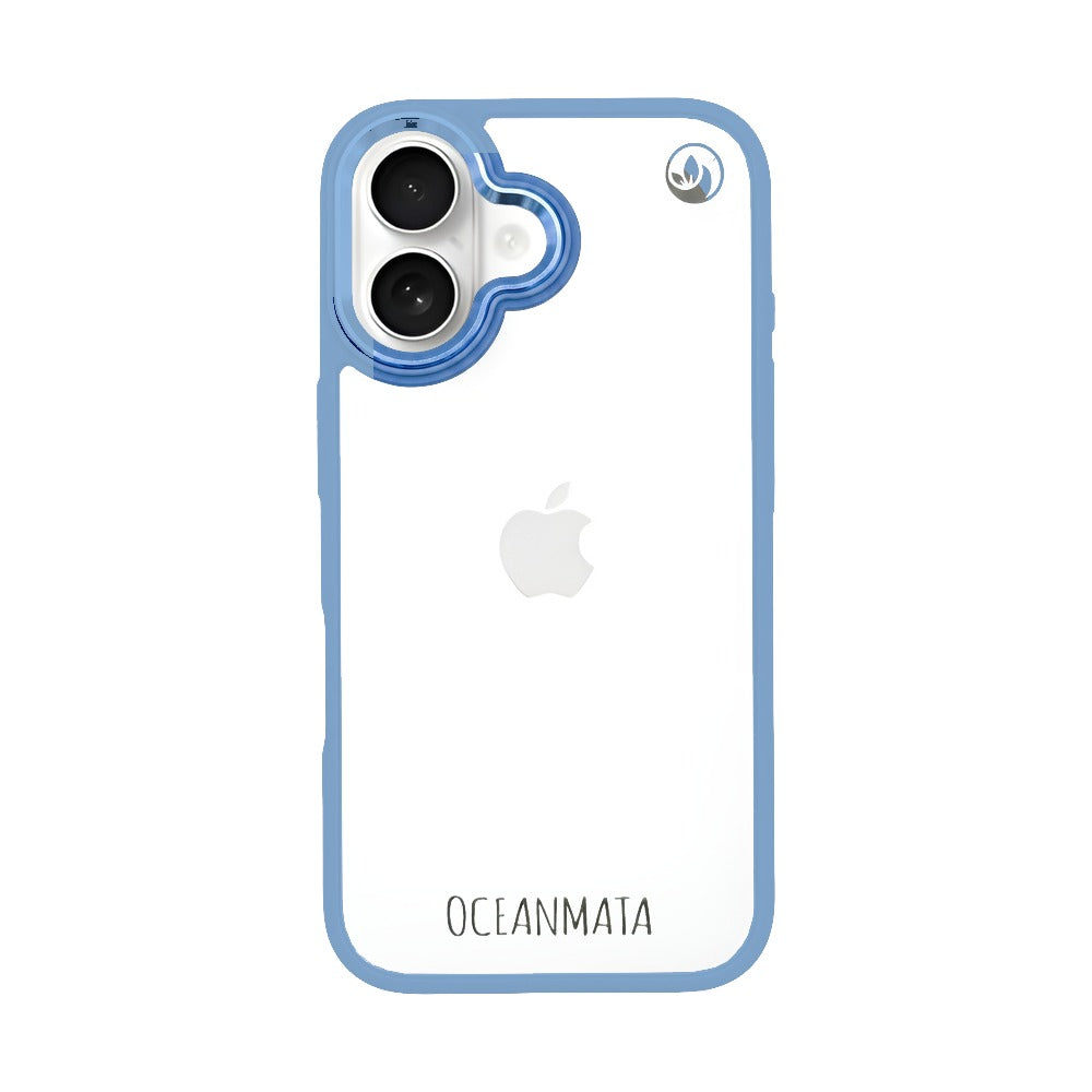 iPhone 16 case - transparent ocean blue - sustainable