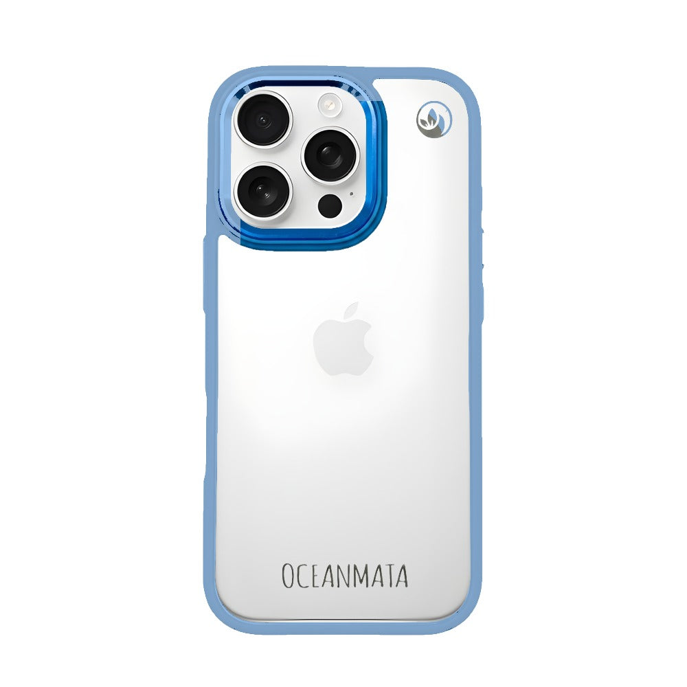 iPhone 16 pro max case - transparent ocean blue - sustainable