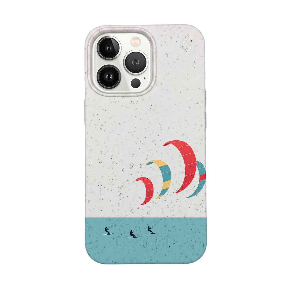 iPhone 13 Pro Case - Kite White - "Kitesurf" - Sustainable