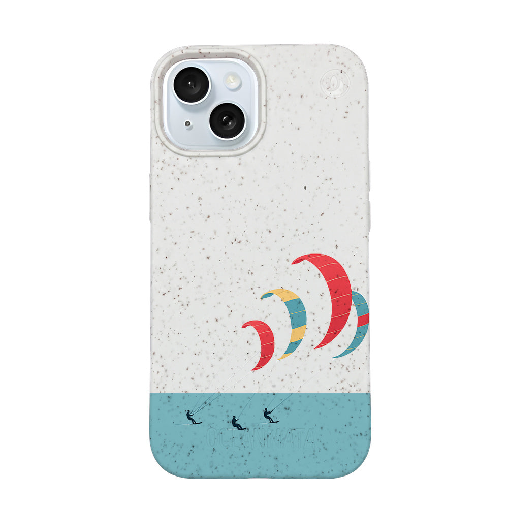 Biologisch abbaubare Handyhülle iPhone 15 Kitesurf — kompostierbar — Vorderseite