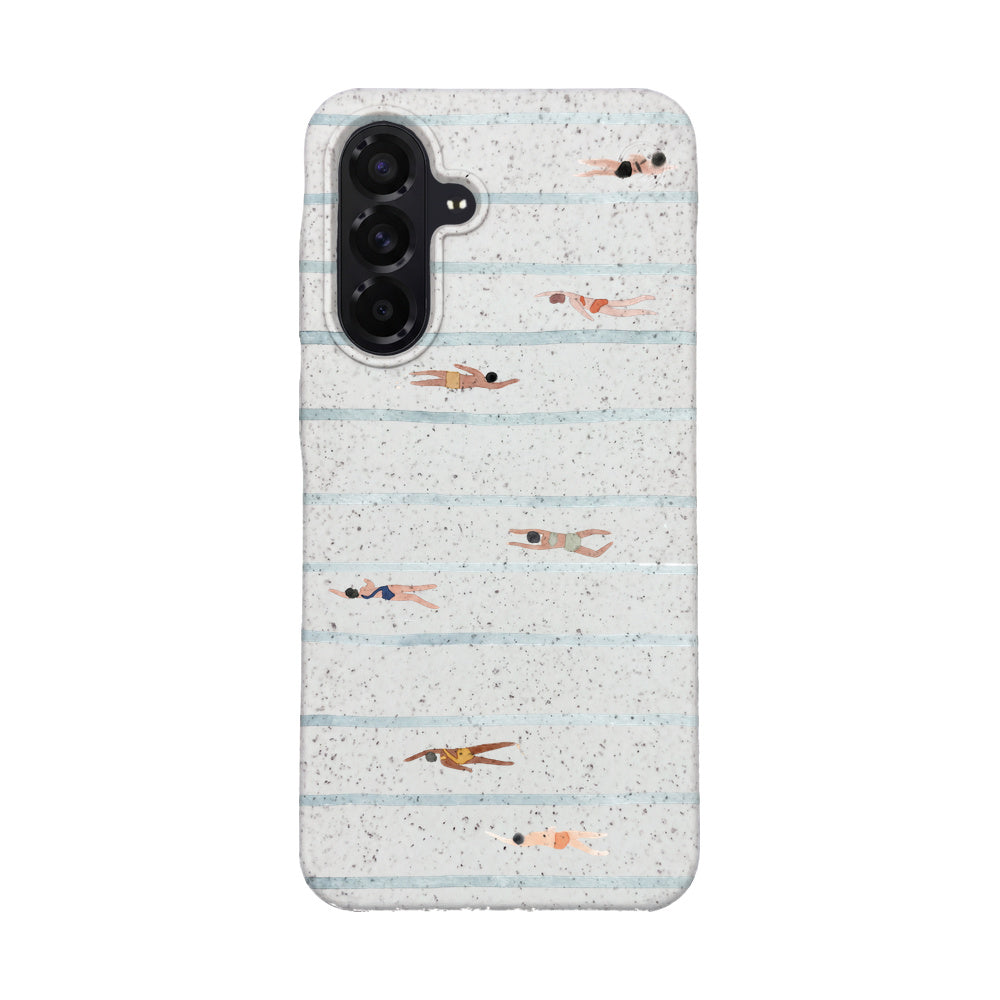 Samsung A56 Case - Swimming White - "lapflow" - sustainable