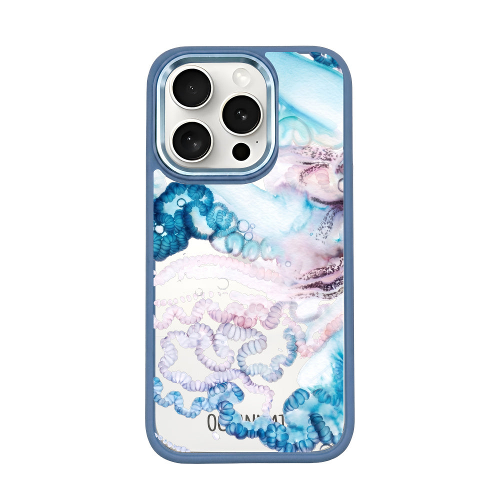 iPhone 15 Pro Case - Jellyfish Blue - "Men o' War" - sustainable