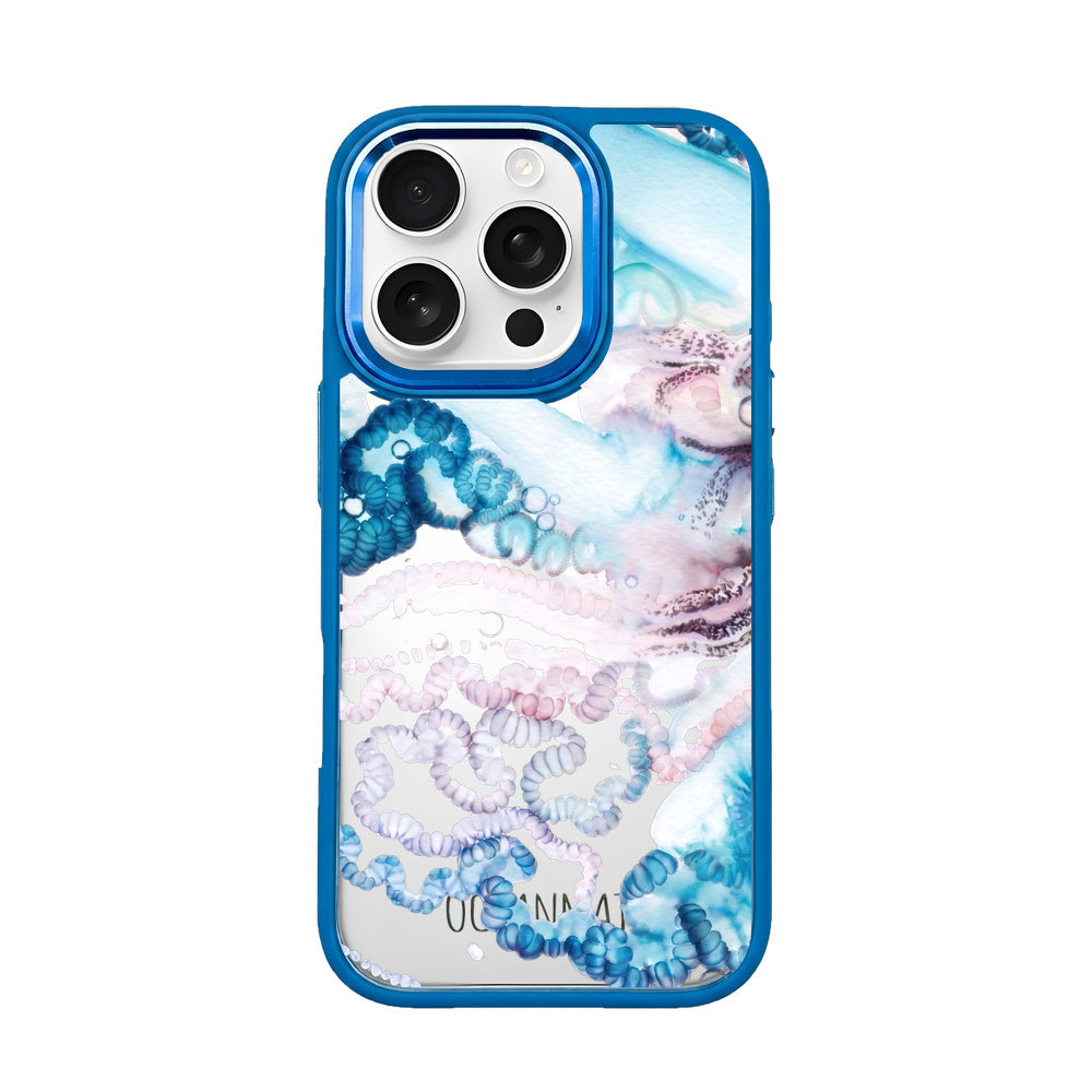 iPhone 16 Pro Case - Jellyfish Blue - "Men o' War" - sustainable