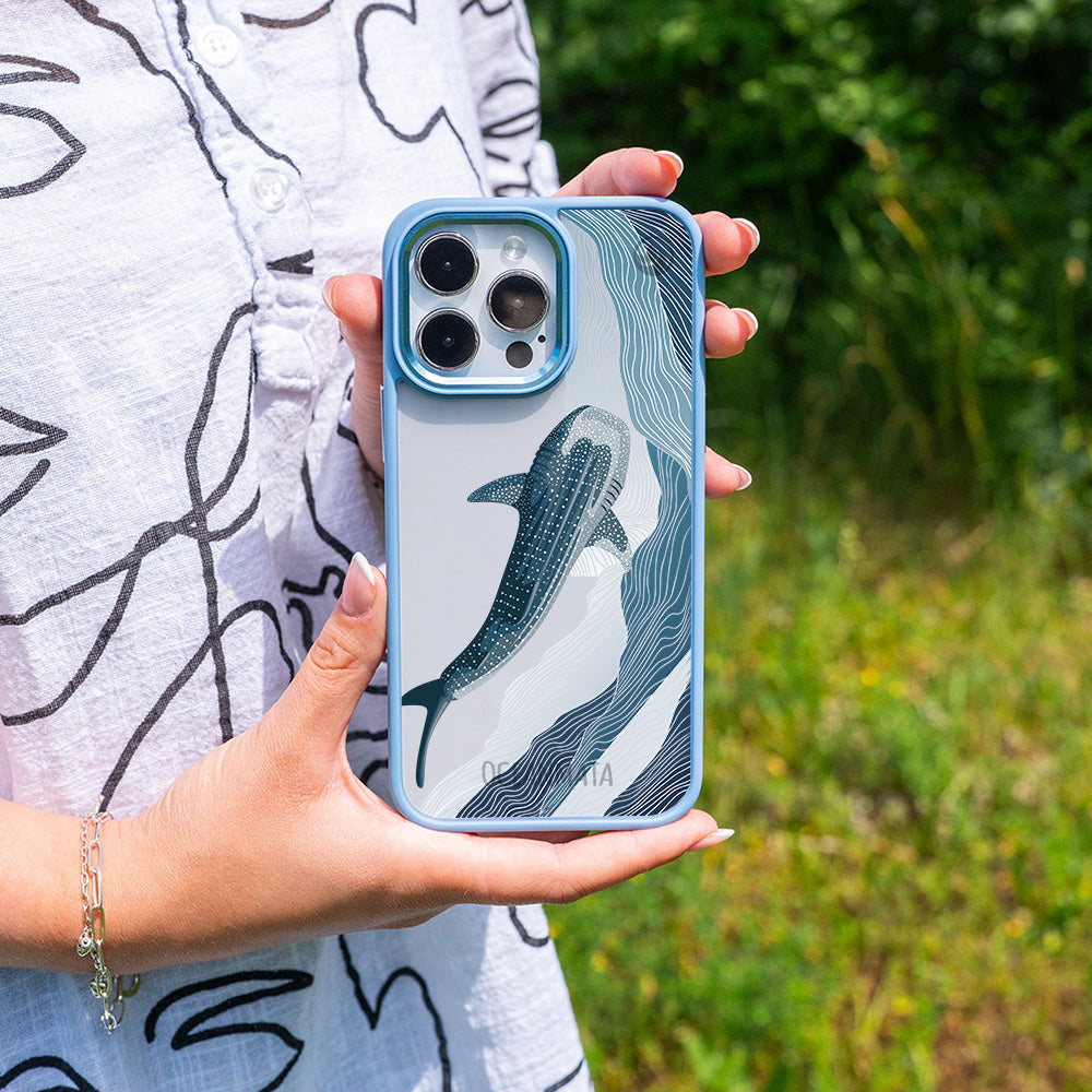 iPhone 12 pro / iPhone 12 Hülle - Walhai blau - "DeepWater" - nachhaltig