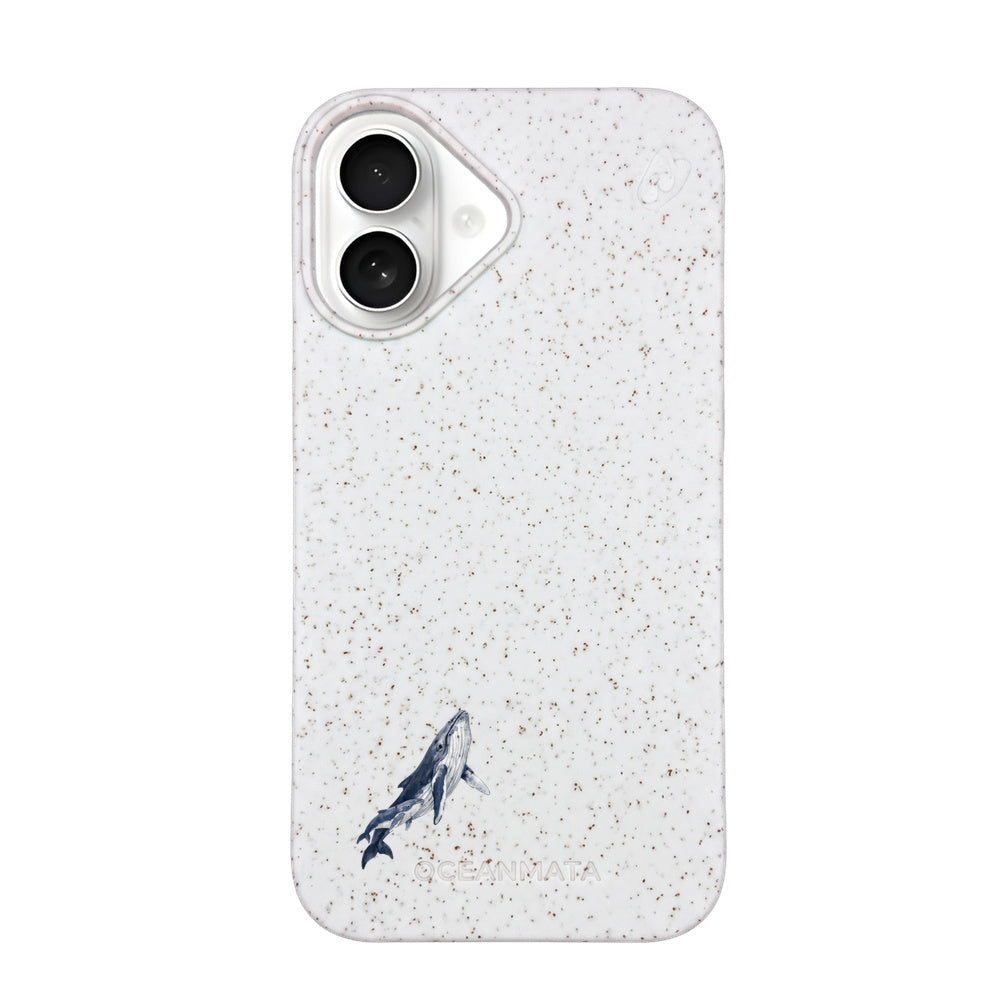 iPhone 16 Case - Humpback Whale White - "OceanLullaby" - Sustainable